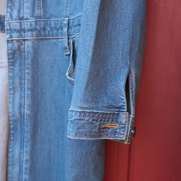 NWT - Blue Long Sleeve Denim Dress/Duster - Picture 6 of 11